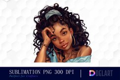 Black Girl Sublimation PNG Clipart Product Image 1
