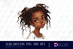 Black Girl Sublimation PNG Clipart Product Image 1