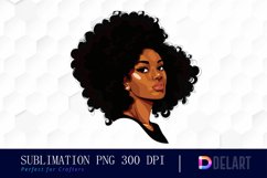 Black Girl Sublimation PNG Clipart Product Image 1