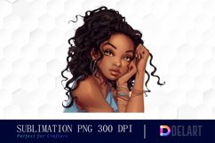 Black Girl Sublimation PNG Clipart Product Image 1