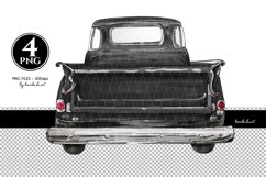 Black Trucks, Black Truck Clipart, Black Truck Clip Art, Watercolor Clip art, Farm Classic Pickup, Farmer&#039;s Pickup, Harvest Truck PNG, Retro Teal Truck, Vintage Black Truck, Old Tailgate Truck, Hand Painted, Pickup Car Clipart, Halloween Truck, October pr