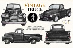 Black Trucks, Black Truck Clipart, Black Truck Clip Art, Watercolor Clip art, Farm Classic Pickup, Farmer&#039;s Pickup, Harvest Truck PNG, Retro Teal Truck, Vintage Black Truck, Old Tailgate Truck, Hand Painted, Pickup Car Clipart, Halloween Truck, October pr