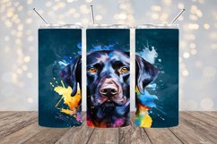 Watercolor Black Lab- 20oz Sublimation - PNG Design Product Image 1