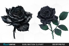 Watercolor Black Rose PNG Clipart Product Image 1