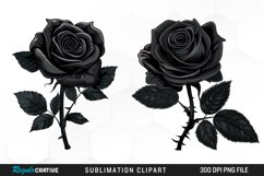 Watercolor Black Rose PNG Clipart Product Image 1