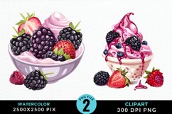 Watercolor Blackberries Exquisite Clipart Product Image 1