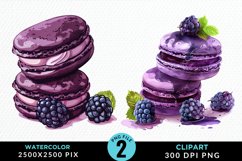 Watercolor Blackberries Graphics Clipart Product Image 1