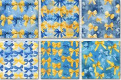 Blue and Yellow Coquette Bows Digital Paper Bundle Product Image 4