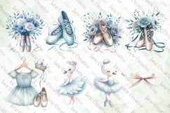 Watercolor Blue Ballerina Sublimation Bundle Product Image 4