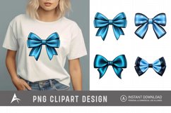 Watercolor Blue Bow Clipart Product Image 1