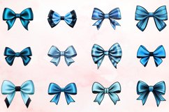 Watercolor Blue Bow Clipart Bundle Product Image 2