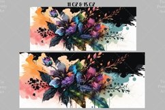 Watercolor Flowers Mug Wrap Sublimation Designs, 3d Mug, Flowers Png