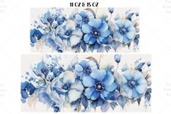Watercolor Flowers Mug Wrap Sublimation Designs, 3d Mug, Flowers Png