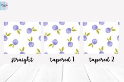 Blue Flowers Skinny Seamless Tumbler Sublimation Wrap 20 Oz Product Image 3