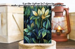 Watercolor Abstract Blue, Green and Gold Posters Cards, s3 Product Image 3