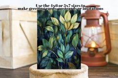 Watercolor Abstract Blue, Green and Gold Posters Cards, s3 Product Image 4