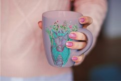 Watercolour blooming human anatomy larynx with thyroid art. Product Image 3