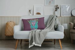 Watercolour blooming human anatomy larynx with thyroid art. Product Image 7