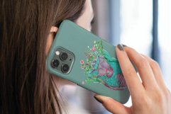 Watercolour blooming human anatomy larynx with thyroid art. Product Image 8