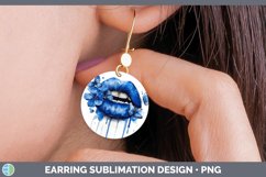 GorgeousWatercolor Round Earrings design.
