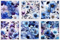 Floral Backgrounds, 15x15 Blue Purple Watercolor Papers Product Image 3
