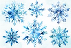 Watercolor Christmas Snowflake Clipart Product Image 3