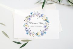 Watercolor Blue Wildflowers Frame