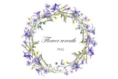 Watercolor Bluebell flowers Frame 