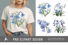 Watercolor Bluebells Sublimation Clipart Product Image 1