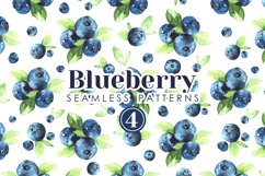 Watercolor blueberry seamless pattern Food patterns Digital papers used as a diy project