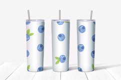 Blueberry Skinny Seamless Tumbler Sublimation Wrap 20 Oz Product Image 2