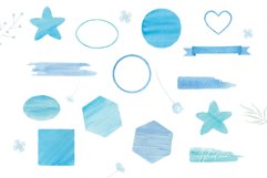 Blue Elements Watercolor Shapes and Objects Product Image 3