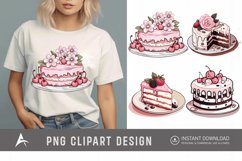 Watercolor Blush Cakes Clipart Product Image 1
