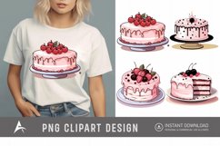 Watercolor Blush Cakes Clipart Product Image 1