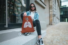 Eucalyptus and anatomical blush lungs with heart graphic Product Image 8