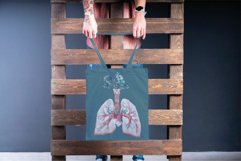 Eucalyptus and anatomical blush lungs with heart graphic Product Image 9