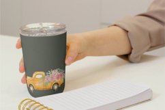 Printable floral blush pink pickup trucks decoration clipart Product Image 4