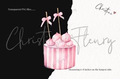 Watercolor Blush Pink Birthday Clipart Product Image 3