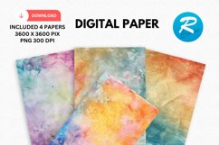 Watercolor Bohemian Digital Paper, Bohemian Background Product Image 1