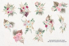 Watercolor Boho Bouquet | Watercolor Clipart Product Image 5