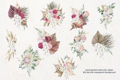 Watercolor Boho Bouquet | Watercolor Clipart Product Image 4