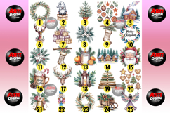 Boho Christmas Clipart Bundle Product Image 2