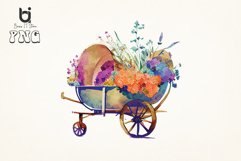 Floral Wheelbarrow Sublimation PNG Bundle Product Image 3