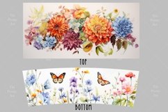 Boho Tumbler Wrap, 40 oz tumbler wrap, Watercolor Flower Tumbler Wrap, Watercolor Flower Png