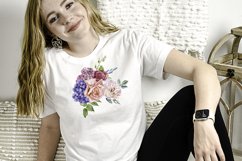 Watercolor boho roses clipart. Sublimation PNG Product Image 7