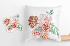 Watercolor boho roses clipart. Sublimation PNG Product Image 4