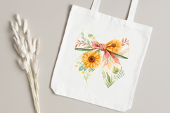 watercolor boho bow, sunflower coquette bow, artistic bow design, boho sunflower clipart, digital bow design, blended watercolor bow, sunflower bow art, boho artistic design, coquette bow art, sunflower sublimation design