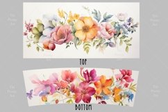 Boho Tumbler Wrap, 40 oz tumbler wrap, Watercolor Flower Tumbler Wrap, Watercolor Flower Png