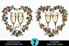 Watercolor Boho Valentines Collection Clipart Product Image 1