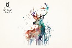 Deer Boho watercolor sublimation Bundle, PNG Design Product Image 2